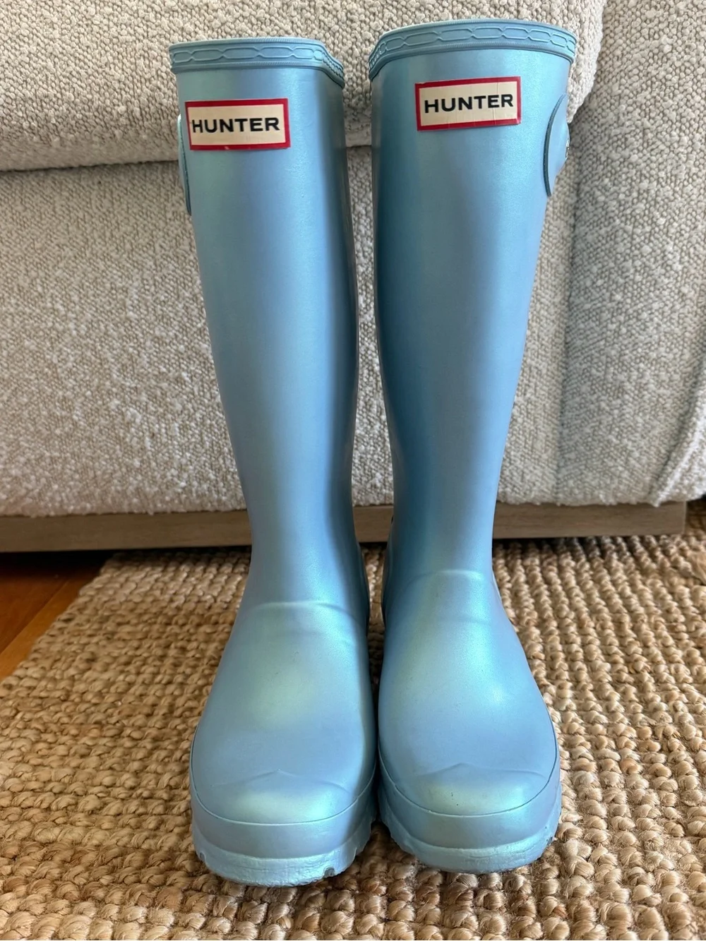 Hunter Women's Tall Rain Boots in Pearl Blue